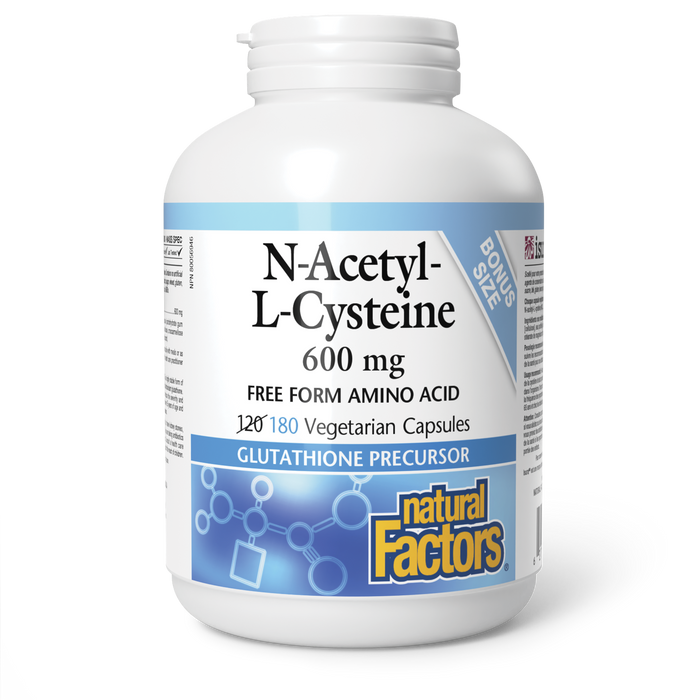 Natural Factors - N-Acetyl-L-Cysteine 600mg, 180 VCAPS