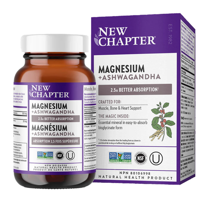 New Chapter - Magnesium + Ashwagandha, 30 Vcaps