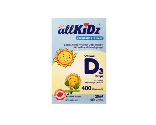 Allkidz - Vitamin D3 400IU, 25 ml