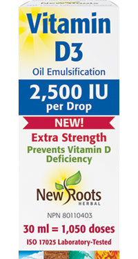 New Roots Herbal - Vitamin D3 2500 Extra Strength, 30 mL