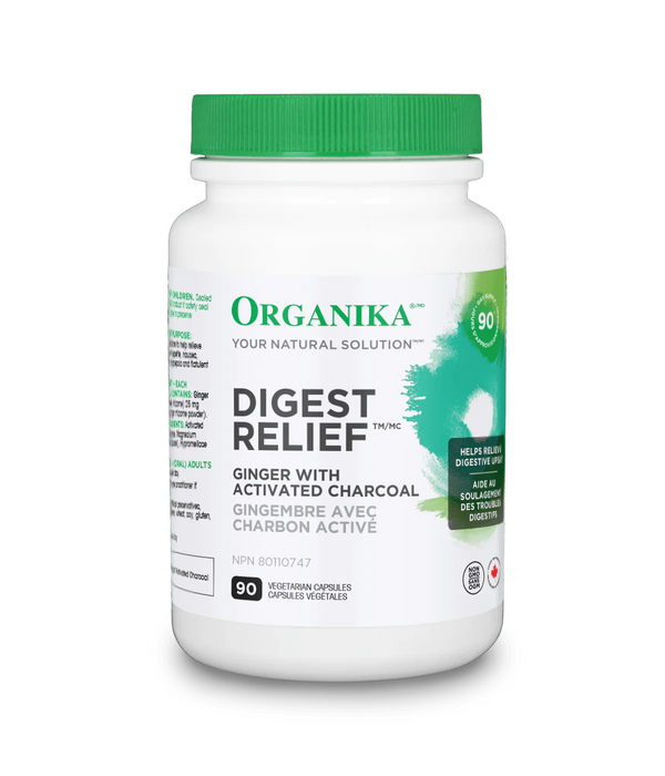 Organika - Digest Relief w/ Act. Charcoal, 90 vcaps