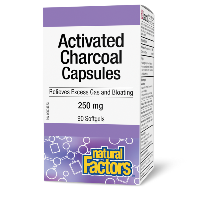 Natural Factors - Activated Charcoal 250 mg, 90 SG