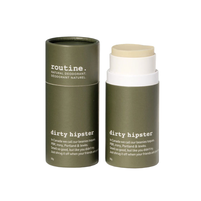 Routine Natural Deodorant - Deodorant Stick - Dirty Hipster, 50 g