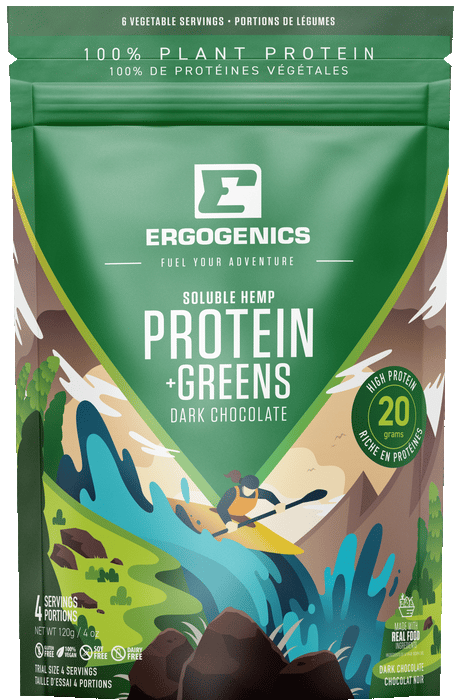 Ergogenics Nutrition - Plant Protein + Greens Chocolate, 120 g