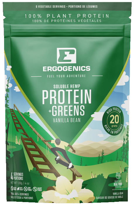 Ergogenics Nutrition - Plant Protein + Greens Vanilla, 120 g