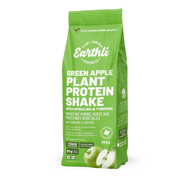 Earthli - Plant Protein Shake Green Apple, 846 g