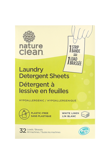 Nature Clean - Laundry Strips White Linen, 32 Ct