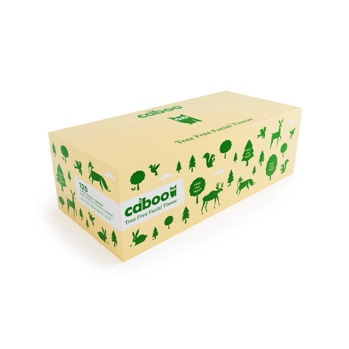 Caboo - Bamboo Facial Tissue 3 Ply Flat, 120 Ct