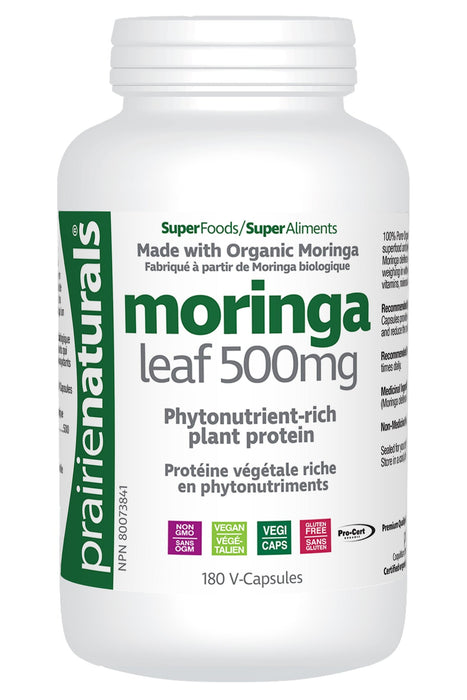 Prairie Naturals - Moringa Leaf Organic, 180 Vcaps