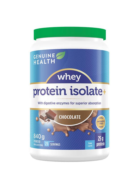 Genuine Health - Whey Protein Isolate Chocolate, 840 g