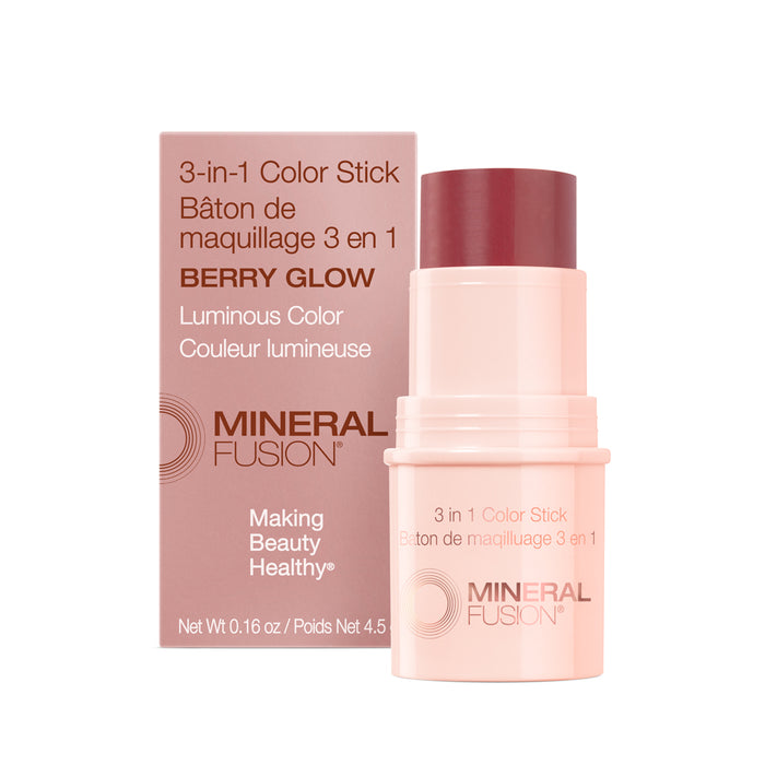 Mineral Fusion - 3 in 1 Color Stick Berry Glow, 4.5 g
