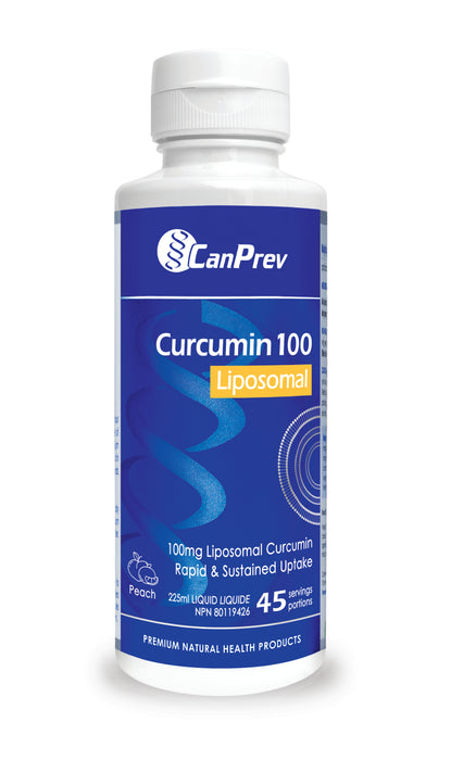 CanPrev - Liposomal Curcumin 100 Peach, 225 mL