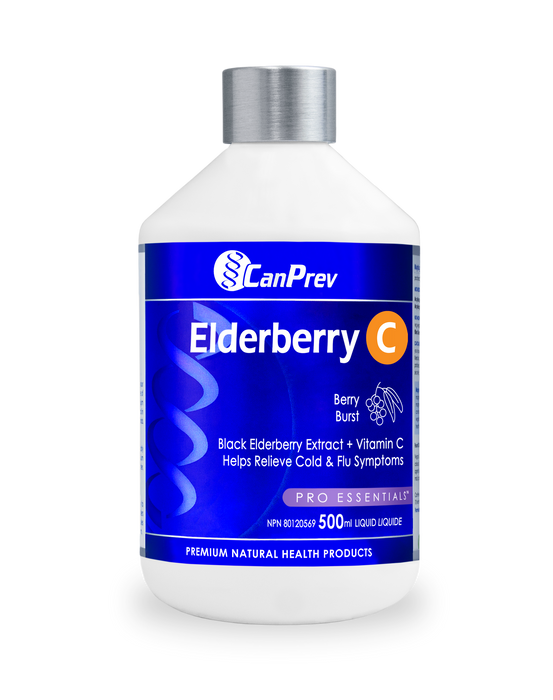 CanPrev - Elderberry C Liquid Berry Burst, 500 mL