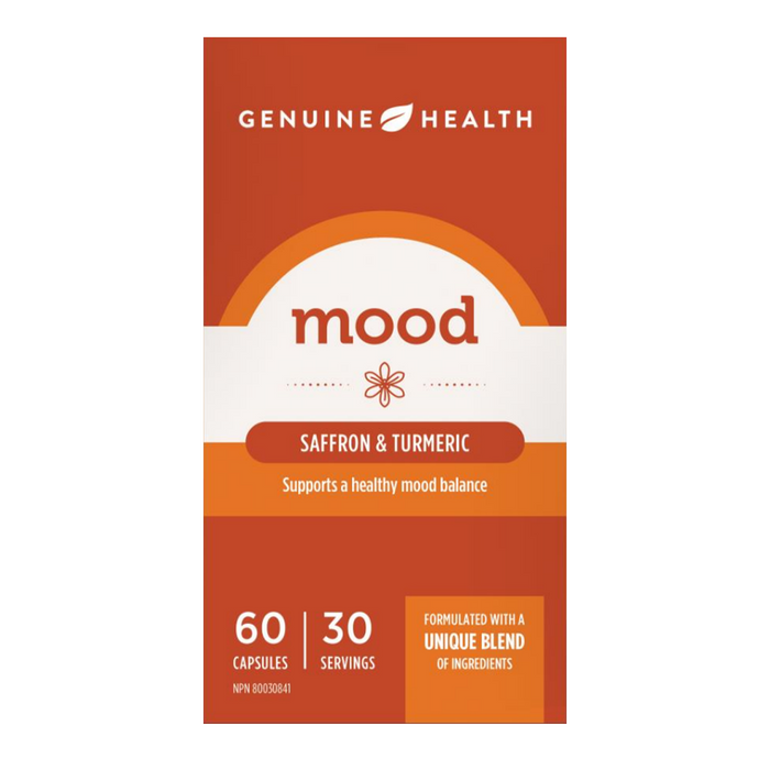 Genuine Health - Mood - Saffron & Turmeric, 60 Caps