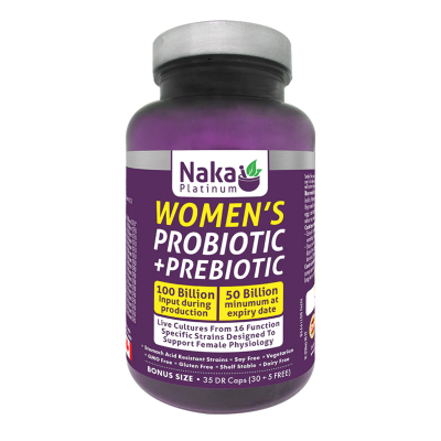 Naka Platinum - Women's Prebiotic + Probiotic, 35 Vcaps