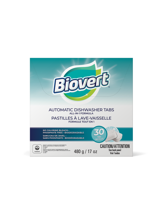 Biovert - All-in-1 Dishwasher Tabs, 30 Count