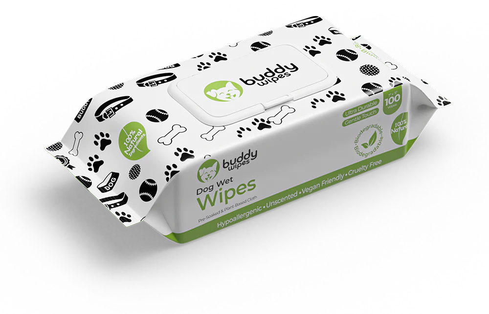 Buddy Wipes - Dog Wet Wipes, 100 Count