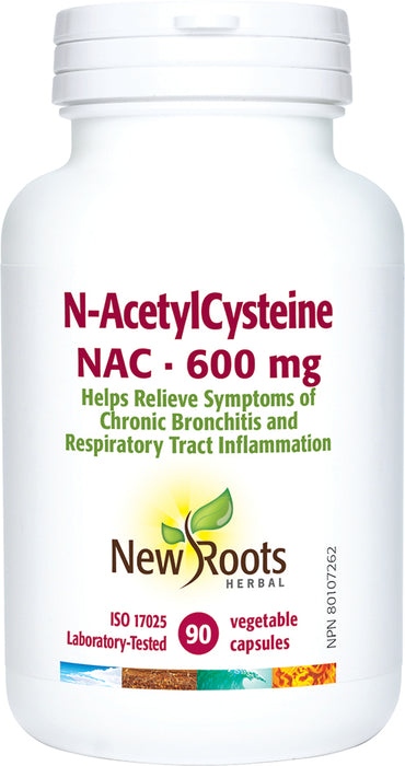 New Roots Herbal - N-Acetyl Cysteine (NAC) 600 mg, 90 Caps