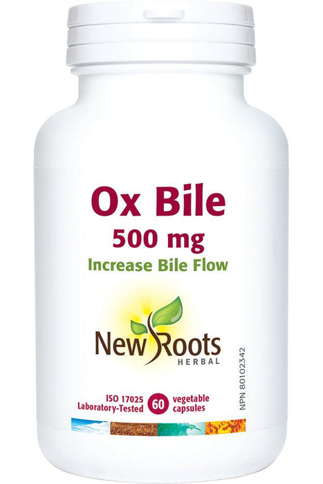 New Roots Herbal - Ox Bile 500 mg, 60 Caps