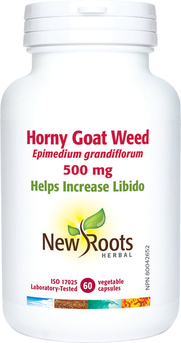 New Roots Herbal - Horny Goat Weed 500 mg, 60 Caps