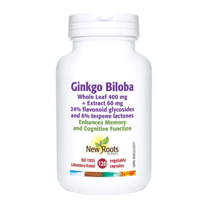 New Roots Herbal - Ginkgo Biloba Extract 60 mg, 120 Caps