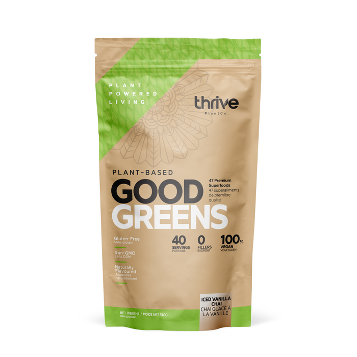 Thrive Plant - Good Greens Iced Vanilla Chai, 340 g