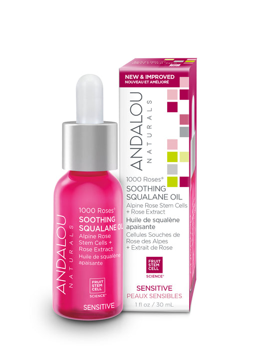 Andalou Naturals - 1000 Roses Soothing Squalane Oil, 30 mL