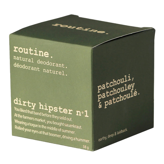 Routine Natural Deodorant - Dirty Hipster No.1 - Deo Jar, 58 g