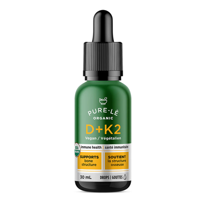 Pure-le Natural - Vegan Vitamin D + K2 Drops, 30 mL