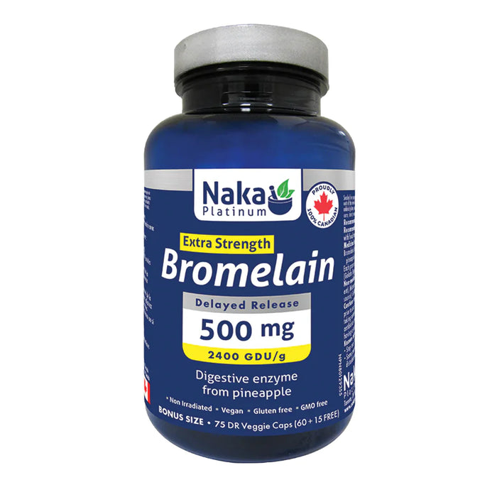 Naka Platinum - Bromelain 500 mg, 75 Vcaps