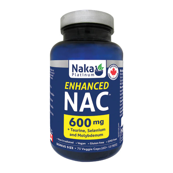 Naka Platinum - Enhanced NAC 600 mg, 75 Vcaps
