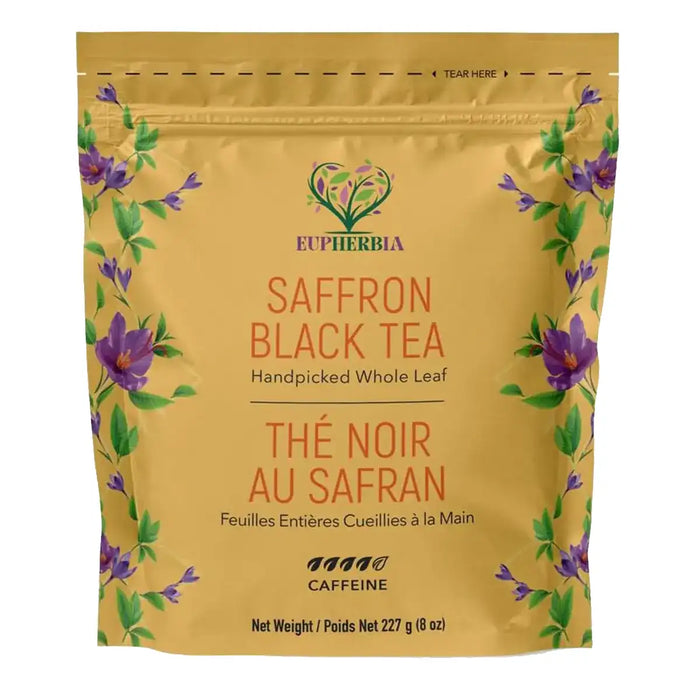 Eupherbia - Saffron Black Tea - Loose Leaf, 227 g