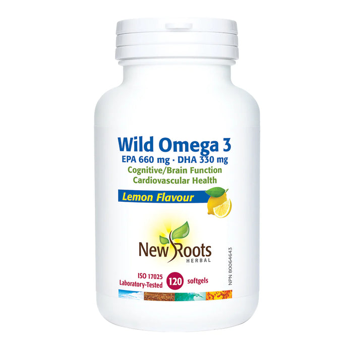 New Roots Herbal - Wild Omega 3 660:330 Lemon, 120 Capsules