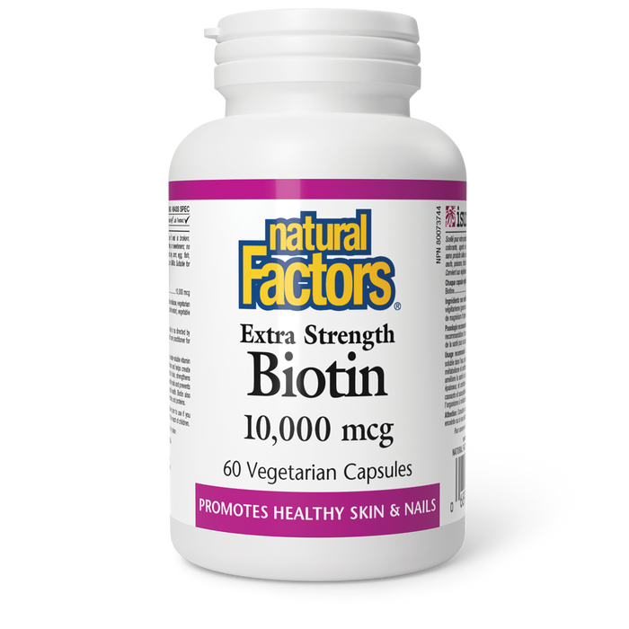 Natural Factors - Biotin 10,000mcg, 60 VCAPS