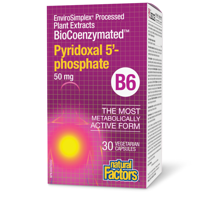 Natural Factors - Bioco Pyridoxal 5' Phoshate B6, 30VCAPS