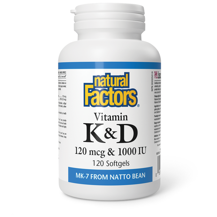 Natural Factors - Vitamin K & D, 120 SG