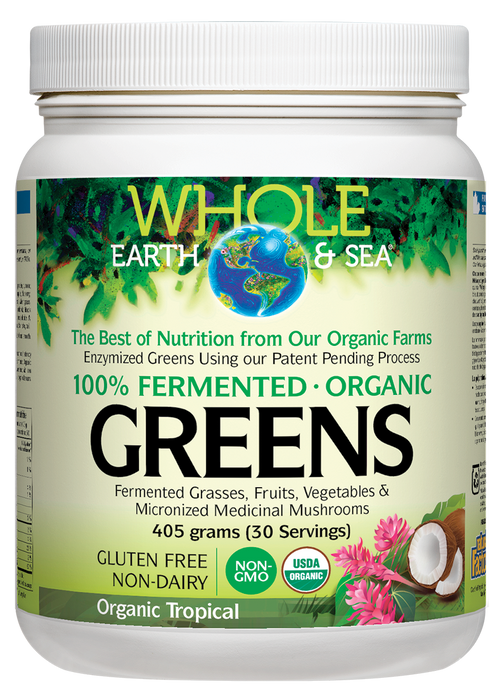Whole Earth & Sea - Fermented Org Greens Tropical, 405 g