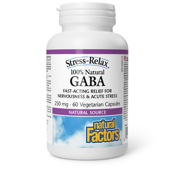 Natural Factors - 100% Natural Gaba, 60 CAPS