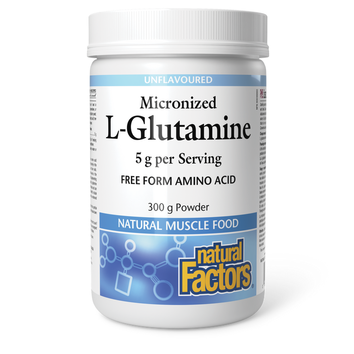 Natural Factors - Micronized L-Glutamine 5g, 300g