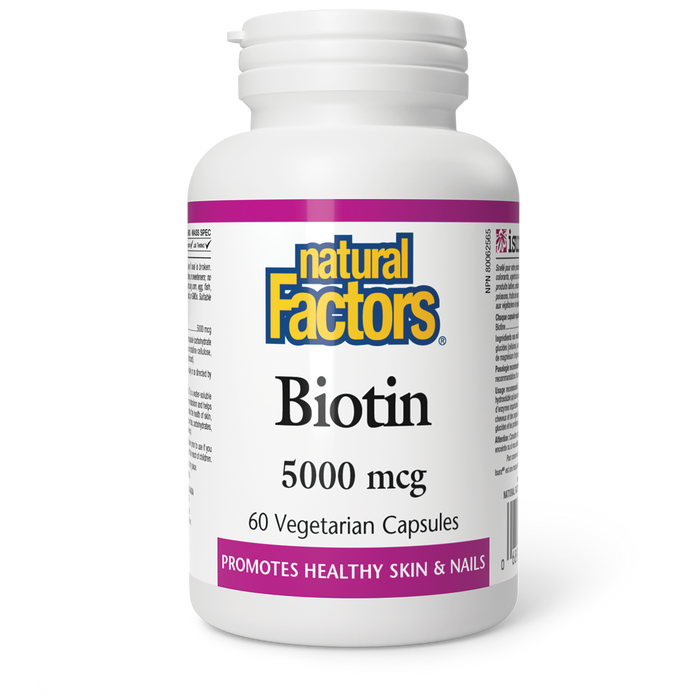 Natural Factors - Biotin 5000mcg, 60 VCAPS