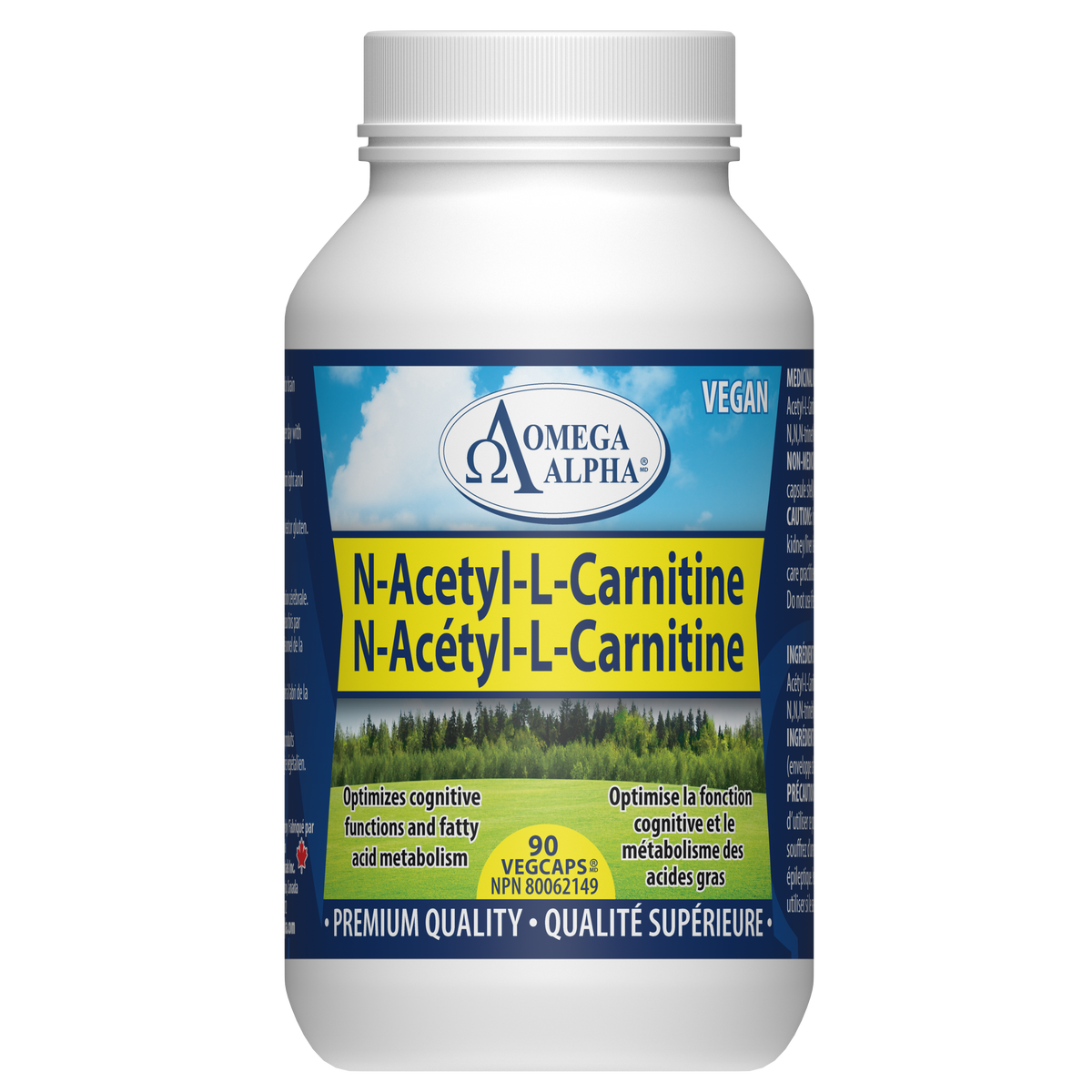 Omega Alpha NAcetyllCarnitine, 90 CAPS — Goodness Me!