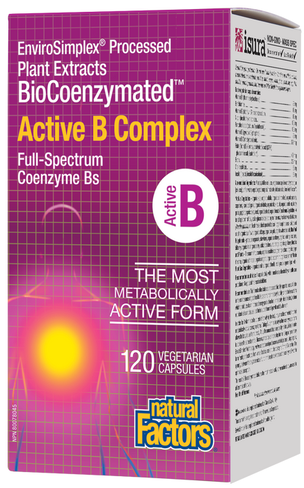 Natural Factors - Active B Complex, 120 VCAPS