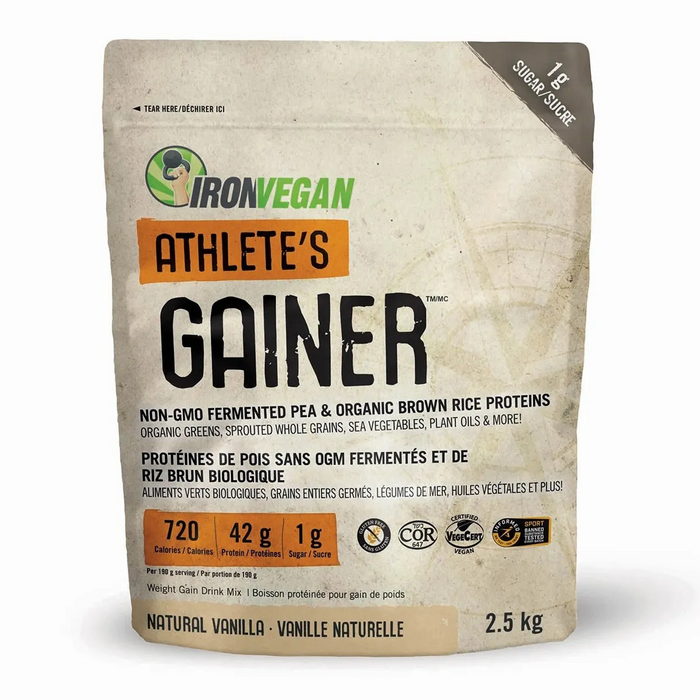 Iron Vegan - Athlete's Gainer Vanilla, 2.5kg