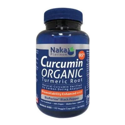 Naka Platinum - Curcumin Organic Turmeric 95%, 90 VCAPS