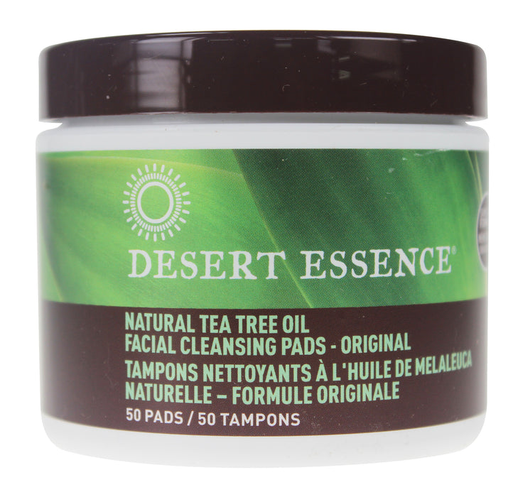Desert Essence - Cleansing Pads W/tea Tree Oil, 50 PADS