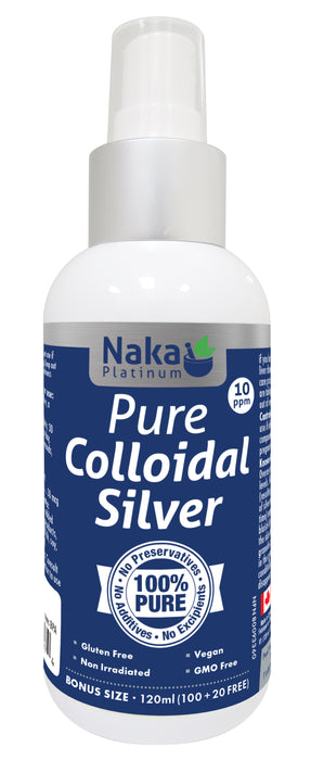 Naka Platinum - Colloidal Silver Spray 10ppm, 120ml