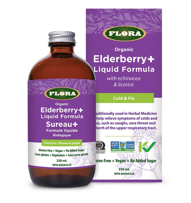 Flora - Elderberry + Liquid Formula, 250ml