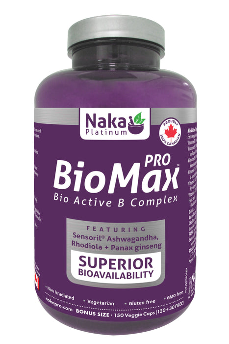 Naka Platinum - Pro BioMax Active B Complex, 150 VCAPS