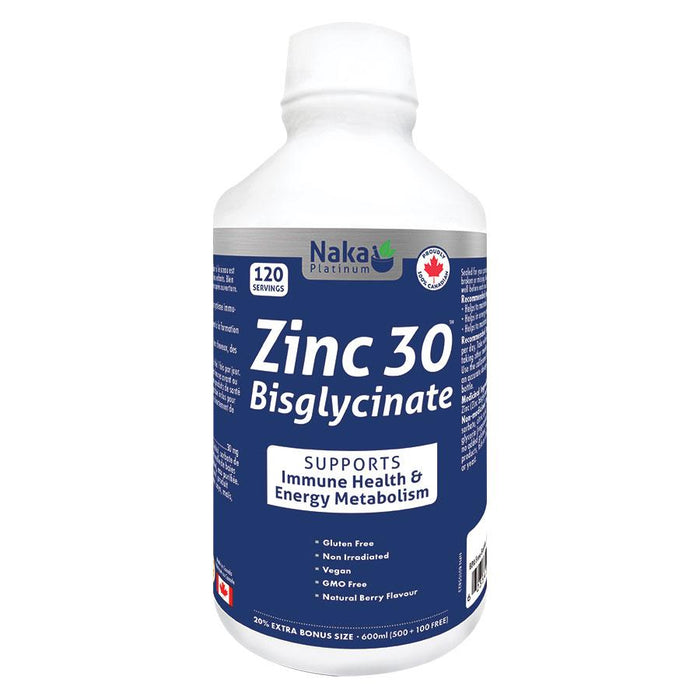 Naka Platinum - Zinc 30 Biscglycinate, 600ml