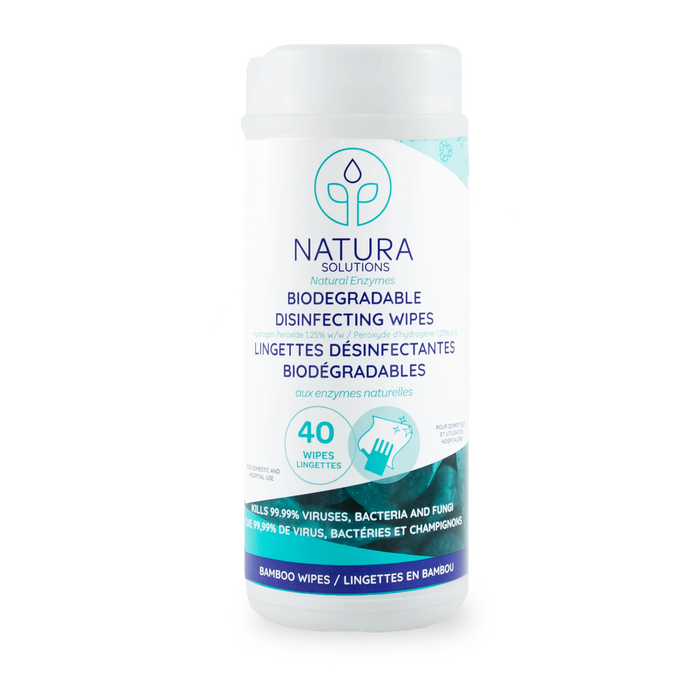 Natura Solutions - Biodegrad. Disinfecting Wipes, 40 CT